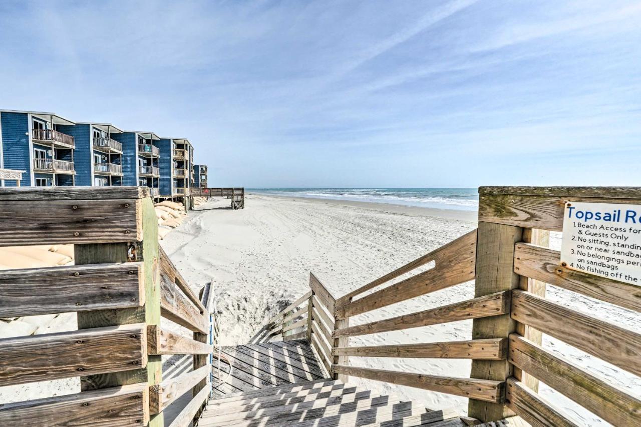 North Topsail Condo - Steps To Beach! North Topsail Beach Ngoại thất bức ảnh